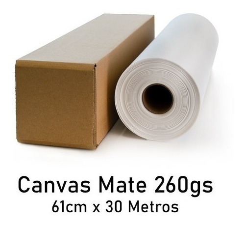 Rollo Tela Canvas Polyester Mate 260g Inkjet 0.61 X 30m