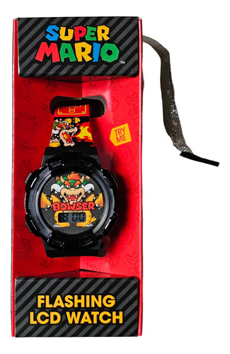 Reloj De Super Mario Bowser Lcd Con Luces