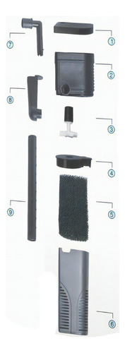 Filtro interno para acuario Oceantech con bomba, 72 A, 350 l/h,
