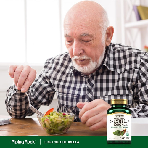 Piping Rock Chlorella | 1000mg | 120 Tabletas Sin Sabor