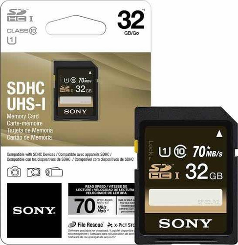 Cartão Sony Sdhc 32gb Classe 10 E Uhs-l 70mb/s