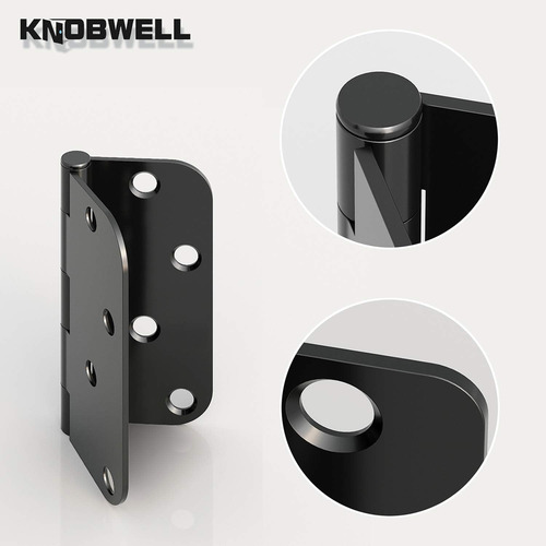 Paquete De 5 Bisagras De Puerta Knobwell De Color Negro M...