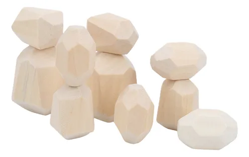 Juego De Apilar Bloques De Construcción De Madera Con Forma