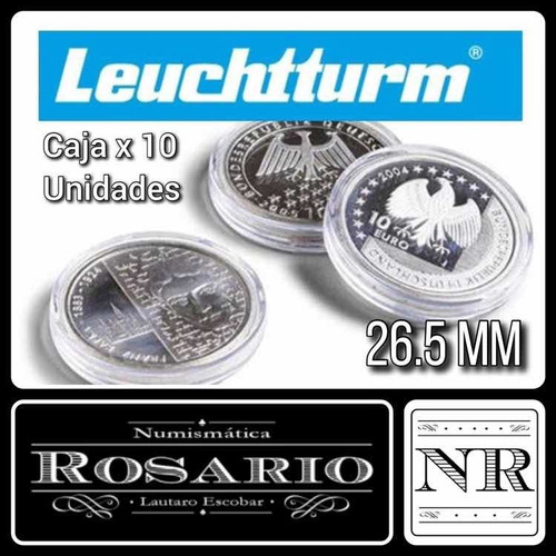 Capsulas Para Monedas Lighthouse - Diámetro 26.5 Mm X 10 U