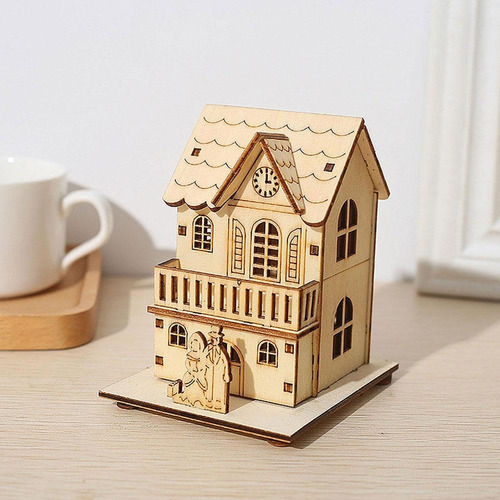 Set De Adornos Navideños De Madera Para Escritorio, Christma