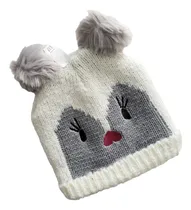 Comprar Gorro De Punto Gap Niña Blanco Y Gris Lana Polar 