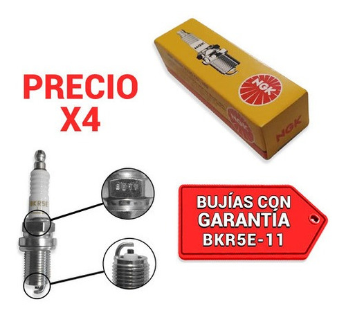 Bujía Ngk Chery Arauca 1.3 Somos Tienda Fisica