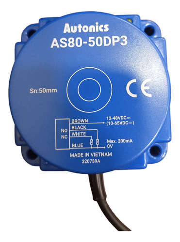 Sensor Inductivo, Pnp, No/nc, 12-48vdc, As80-50dp3, Autonics