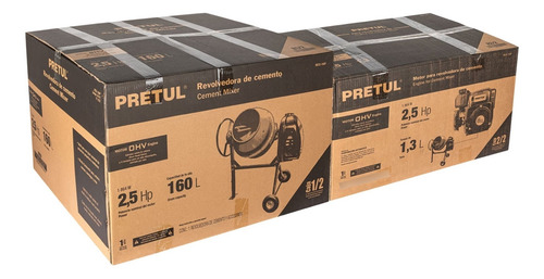 Revolvedora De Concreto A Gasolina 2.5 Hp 160 L De Cemento