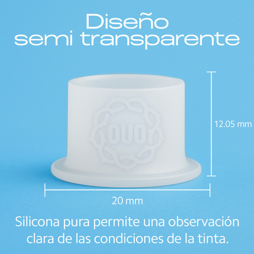 Ink Cups De Silicona Para Tintas De Tatuaje 12 Mm 100pzs Ouo
