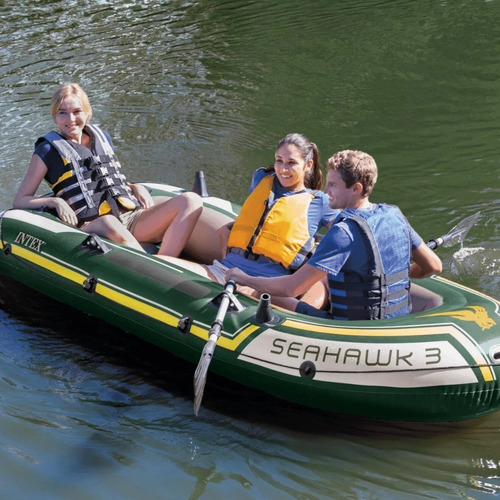 Bote Inflable Intex Seahawk 3 Set Capacidad 360 Kg
