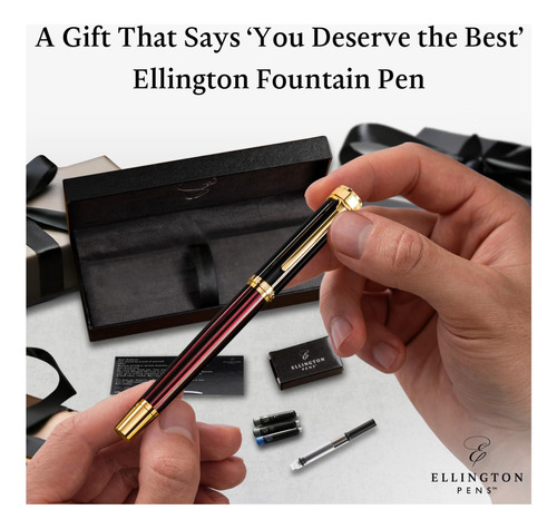 Bolígrafo Ellington De Lujo, Elegante Fuente Y Tinta Fluida