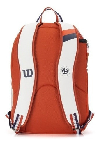 Mochila para raquetas Wilson Roland Garros Tour, color blanco