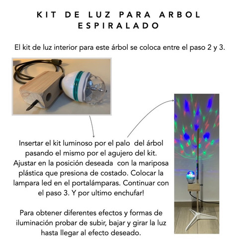 Imagen 5 de 10 de Arbol De Navidad Espiral Plegable 1,50 Mts Con Luz Led