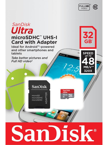 Imagen 3 de 3 de Memoria Micro Sd De 32gb Kingston Clase 10 80mb/s +adaptador