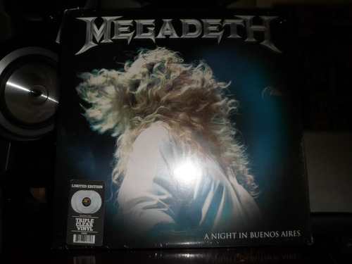 Lp Vinil Megadeth A Night In Buenos Aires 3 Lp Clear Lacrado