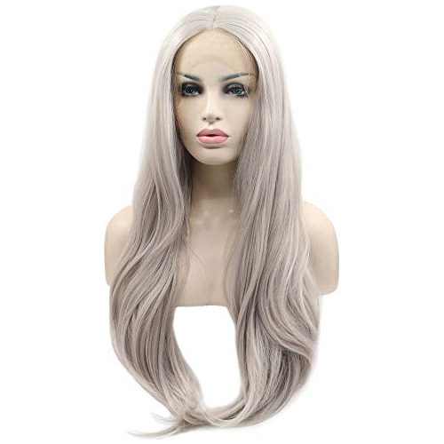 Enilecor Pink Lace Front Wigs,long Curly Color 66bg1