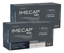 Comprar Kit 2 Unidades Imecap Hair Men Suplemento Cabelo 60 Cápsulas