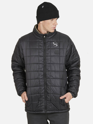 Parka Reversible Solid Hombre Negro Volcom