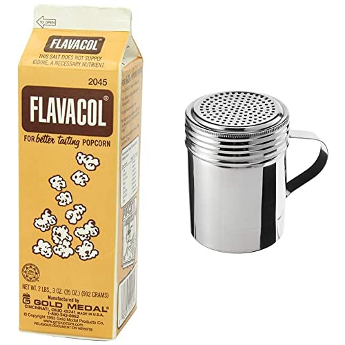 Caja De 35 Oz De Flavacol Con Agitador De Acero Inoxidable D