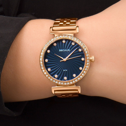 Relógio Feminino Seculus 2 Anos De Garantia 20738lpsvrs3