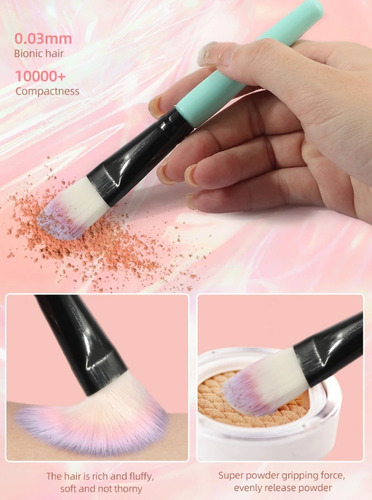 Lote (10 Sets) De 20 Brochas Maquillaje Ojos , Paquete Color Al Azar