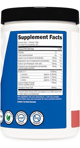 Nutricost Bcaa + Polvo De Hidratación 30 Porcíones - Aminoác