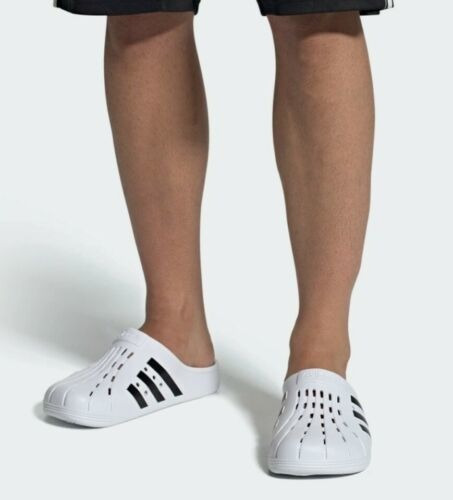 Nuevo adidas Adilette Clog Blanco Hombre Talla 9 Unisex S...