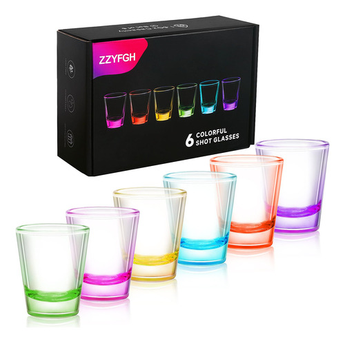 Zzyfgh Juego De 6 Vasos De Chupito, Vasos De Chupito Colorid