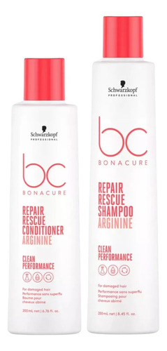 Kit Shampoo Y Acondicionador Schwarzkopf Repair Rescue 250ml