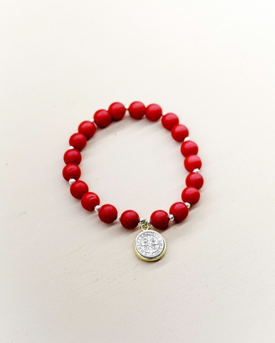Imagen 3 de 5 de Set 4 Pulseras Rojas San Benitos - Caballero