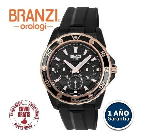 Imagen 4 de 4 de Reloj Branzi Para Caballero Resistente Al Agua 20576