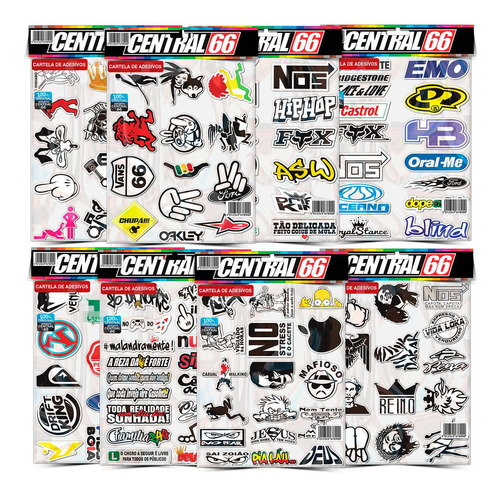 Cartela 115 Adesivos Motocross Brp Can-am Spyder 1330 Kit M1