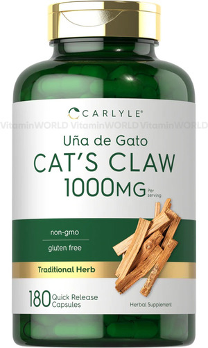 Carlyle Cats Claw 1000mg Udg 180 Caps