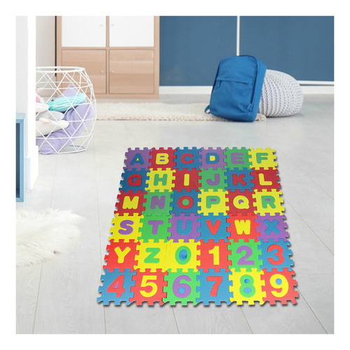 Nuevo Juego De 36 Puzzle Play Mat Alfabeto Número Eva