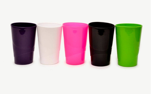 60 Vasos Plastic Art Por Mayor Diseño Diagonal Facetado