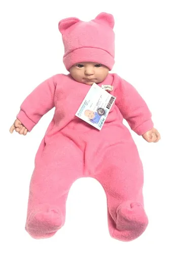 Bebe Reborn Bebote Real Casita Mu ecas Gorrito Osito Fucsia