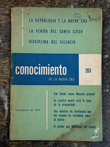 Conocimiento De La Nueva Era Nª 263 * Noviembre 1959 *