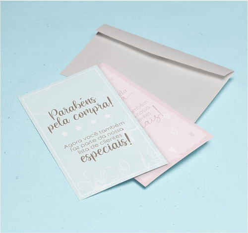 Imagem 3 de 5 de 1000un Flyer /carta /folheto Agradecimento Compra Em Sulfite
