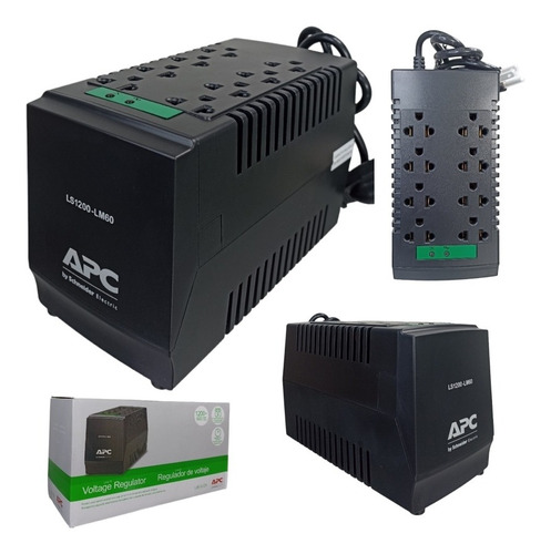 Apc Regulador De Voltaje Automático 1200va 8 Tomas 120v 60h.