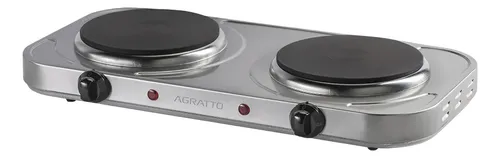comprar Fogão De Mesa  Eletrico 2 Bocas Inox Agratto 2000w