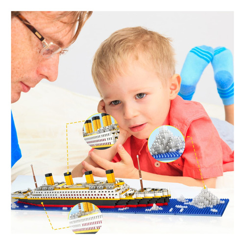 Hyg Toys Titanic Micro Mini Building Blocks Set, 1860pcs Tit