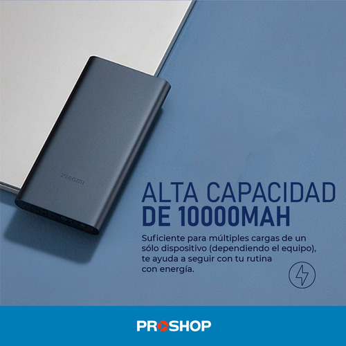 Cargador Portatil Xiaomi Power Bank 10000 Mah Con Doble Usb Color Negro