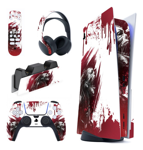 Pack Skin Calc Playvital Ps5: Diseo Blood Zombie