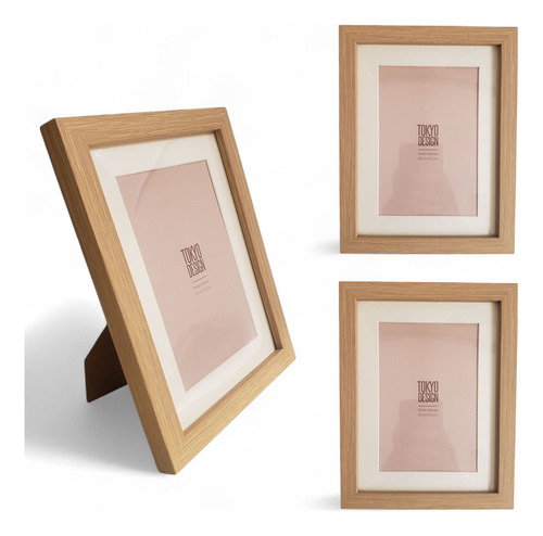 Kit 3 Porta Retratos 10x15 Moldura Paspatur Quadro Queens