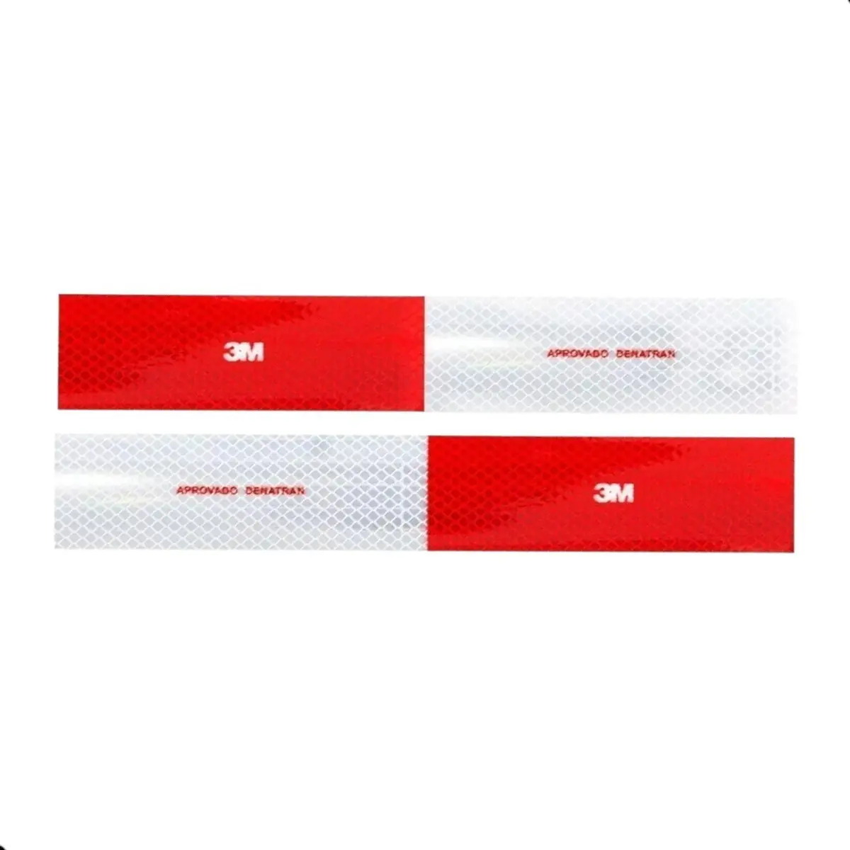 Kit Faixa Refletiva Lateral 50 Unidades 3m Ônibus Caminhão Cor Vermelho E Prata Listras