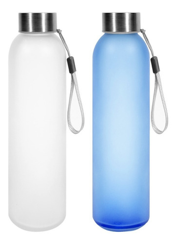Botella Para Agua Deportiva Con Jareta Acabado Frosty 500ml 