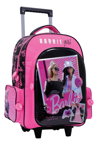 Mochila Escolar 18 Pulgadas Wabro Relieve Barbie Girl