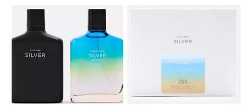 Zara Man Silver Y Silver Summer , 2 Eau De Toilette X 100 Ml