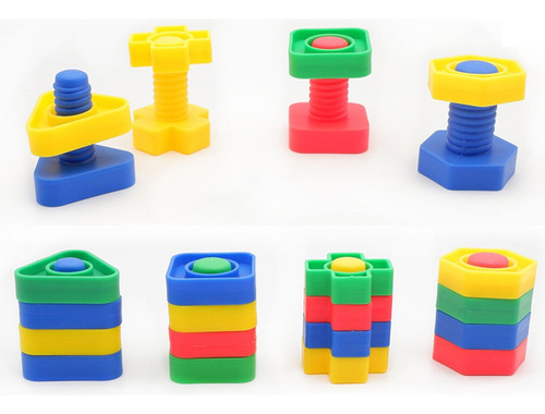 Juego De Bloques De Construcción De Tornillos Y Bloques De